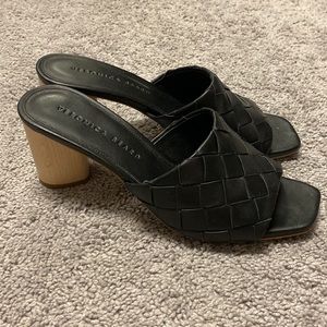 Veronica Beard Kiele Leather Woven Sandal - 7.5